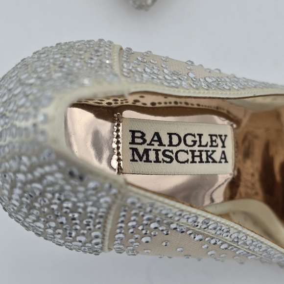 Badgley Mischka Weslee Mesh Crystal Adorned Princess Pumps, Women's Size 6 - Picture 5 of 16